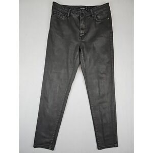 Lauren Ralph Lauren Jeans Women's 10 31x27 Black Coated High-Rise Skinny Ankle